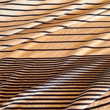 Deadstock - Variegated Stripe Jersey - Tan & Brown