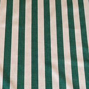 Deadstock - Cotton Poplin - Green & White Stripe
