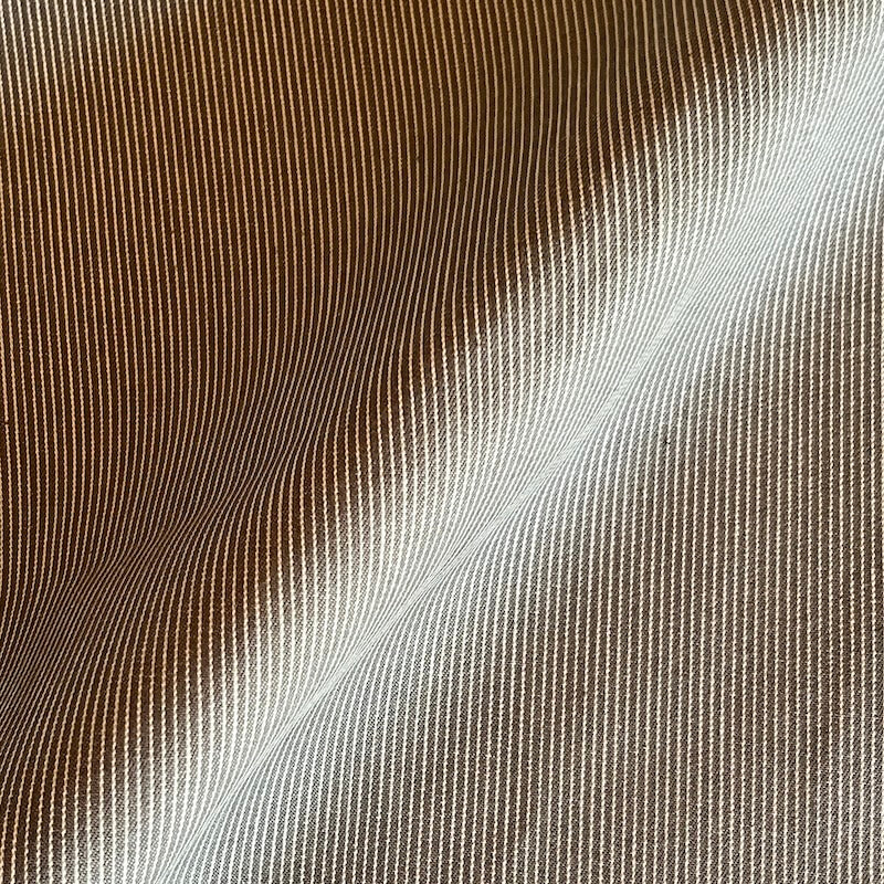 Deadstock - Cotton Twill - Sage & White Ticking Stripe