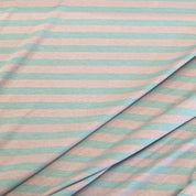 Deadstock - French Terry - Aqua & Gray Stripe