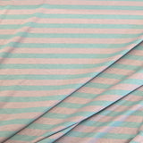 Deadstock - French Terry - Aqua & Gray Stripe