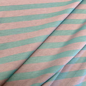 Deadstock - French Terry - Aqua & Gray Stripe