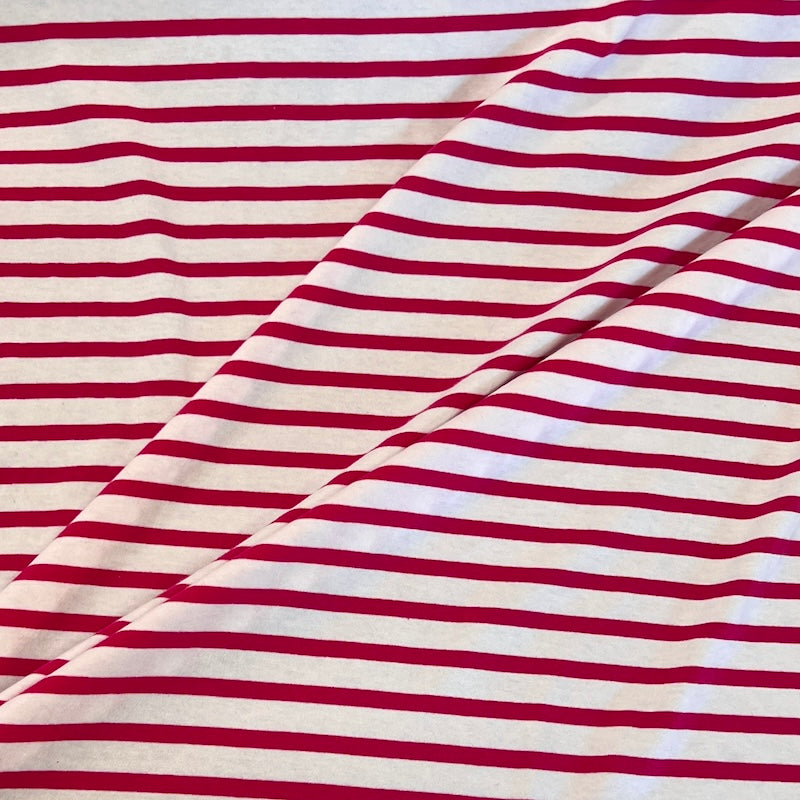 Deadstock - Jersey - Magenta & White Stripe