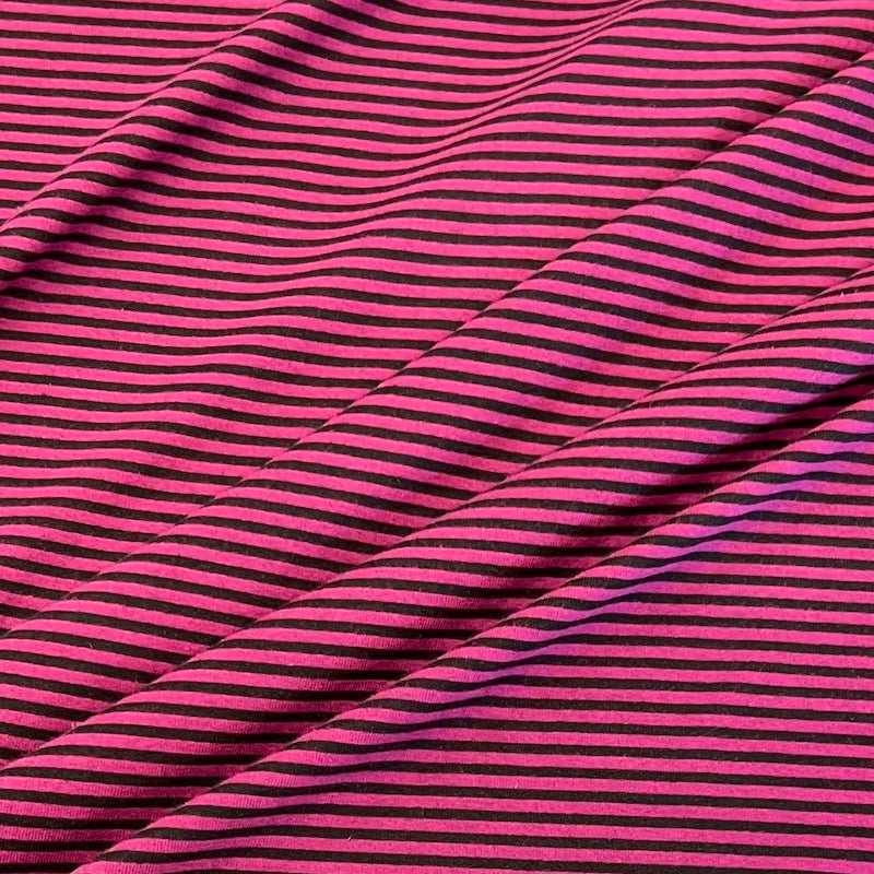 Deadstock - Jersey - Magenta & Black Stripe