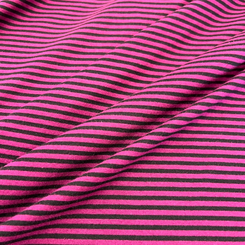 Deadstock - Jersey - Magenta & Black Stripe