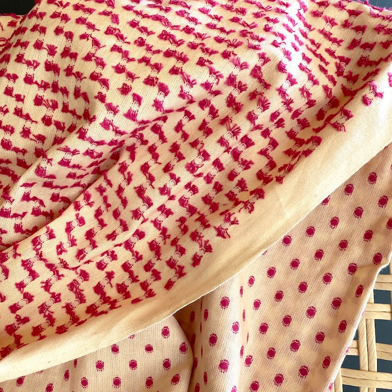 Anna Maria Textiles - Yarn-Dyed Wovens -  Garden Variety - Droplets - Rouge