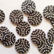 Textile Garden - Shell Button - 18mm - Laser Dots - Various Colors