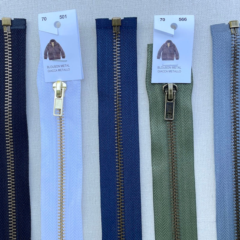 Separating Jacket Zipper - Metal Teeth - 70 cm - Various Colors