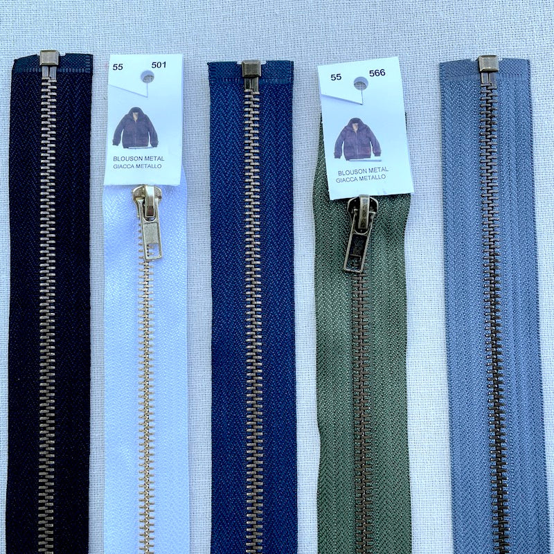 Separating Jacket Zipper - Metal Teeth -  55 cm - Various Colors