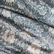 Morris & Co. - Morden - Cotton Lawn - Honeysuckle & Tulip - Indigo