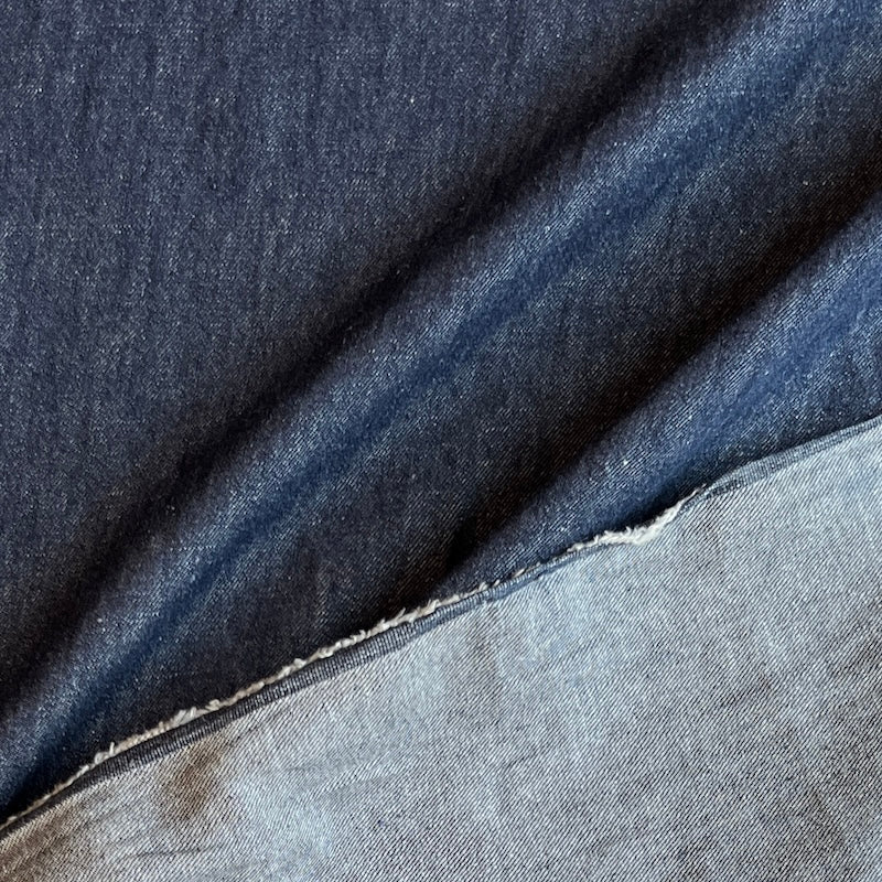 Lightweight Hemp & Organic Cotton Denim - Medium Blue