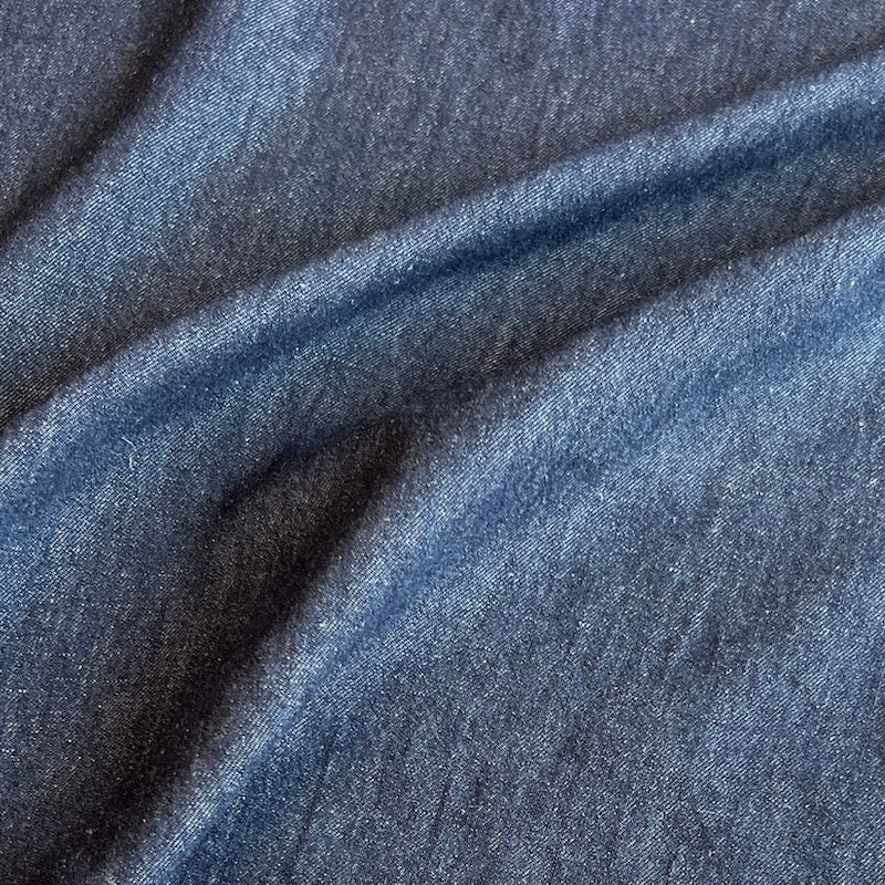 Lightweight Hemp & Organic Cotton Denim - Medium Blue