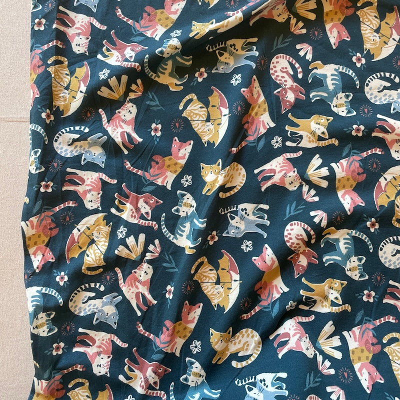 Avalana Jersey - Kitties - Teal