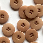 Textile Garden - Flat-Rim Corozo Button - 15mm - Various Colors
