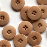 Textile Garden - Flat-Rim Corozo Button - 15mm - Various Colors