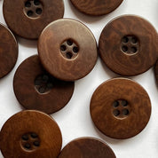 Textile Garden - Flat-Rim Corozo Button - 23mm - Various Colors