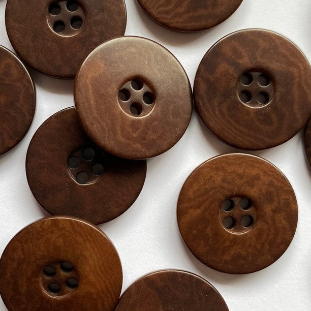 Textile Garden - Flat-Rim Corozo Button - 23mm - Various Colors