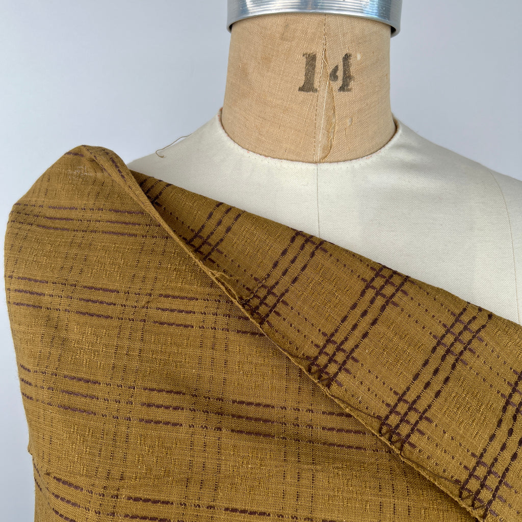 Diamond Textiles - Primitive Rustic Woven - Stitched Plaid - Spice Melange