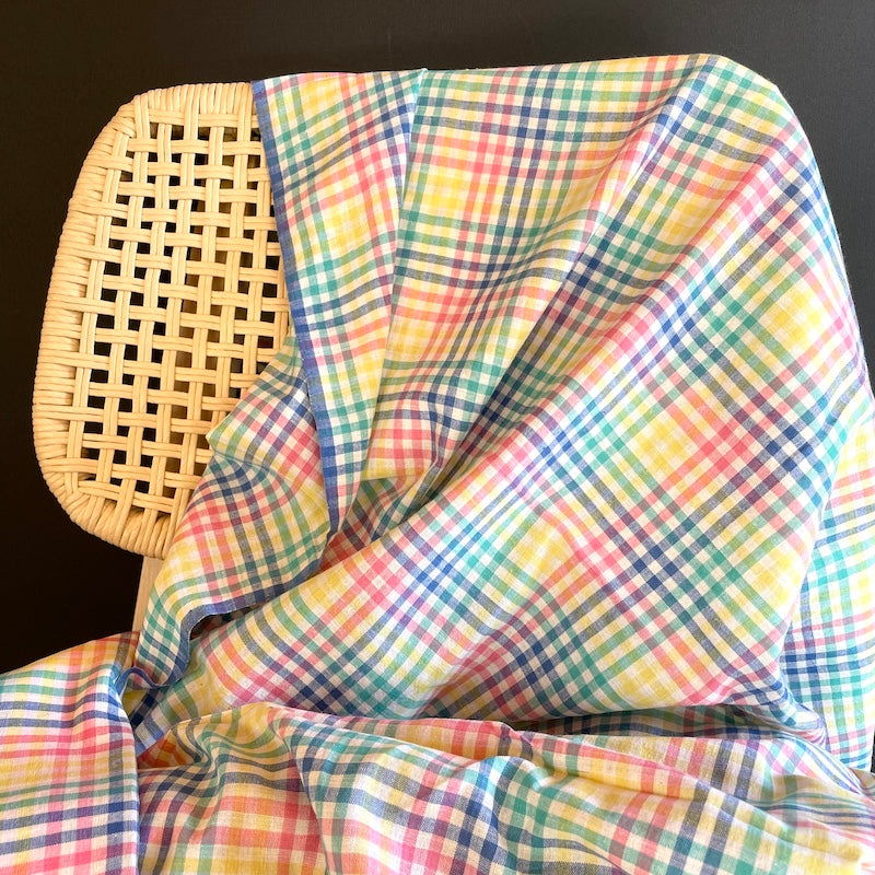 Khadi - Handwoven Cotton - Rainbow Check