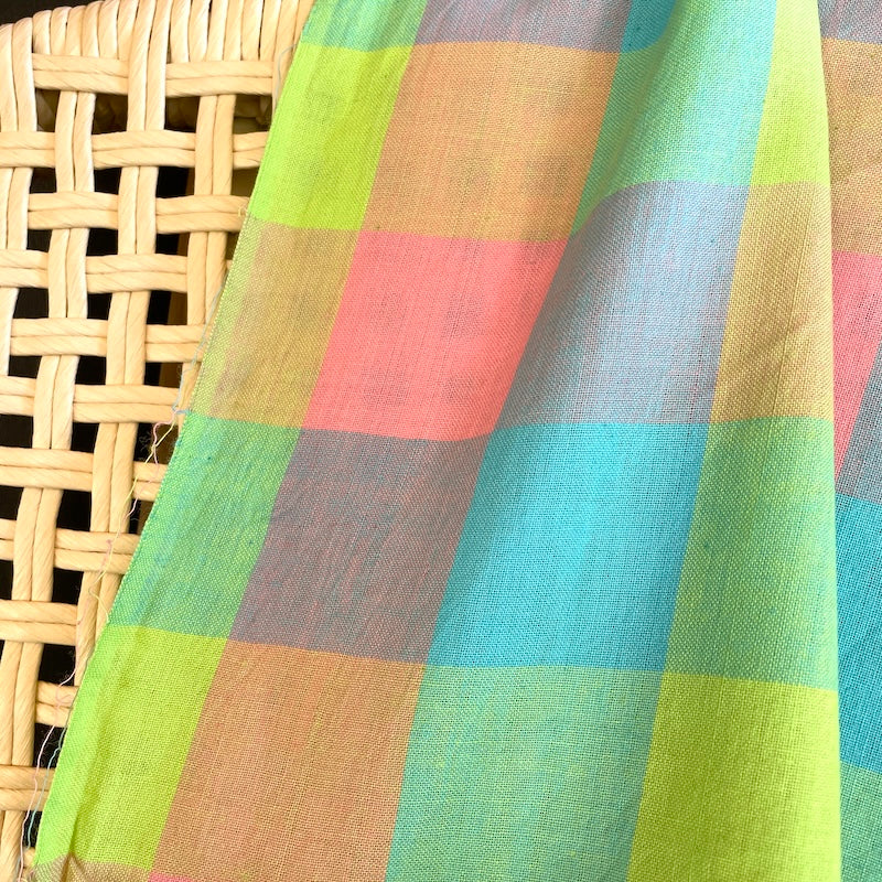 Khadi - Handwoven Cotton - Watermelon Check