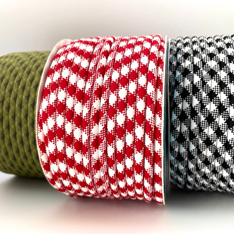 Gingham Cord - 5mm- Various Colors