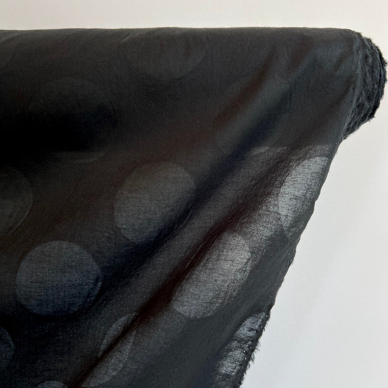 Hokkoh - Cotton Voile - Sheer Woven Dots - Lawn - Black