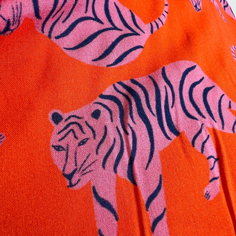 Fabric Godmother - Viscose Lawn - Milo Tiger - Orange