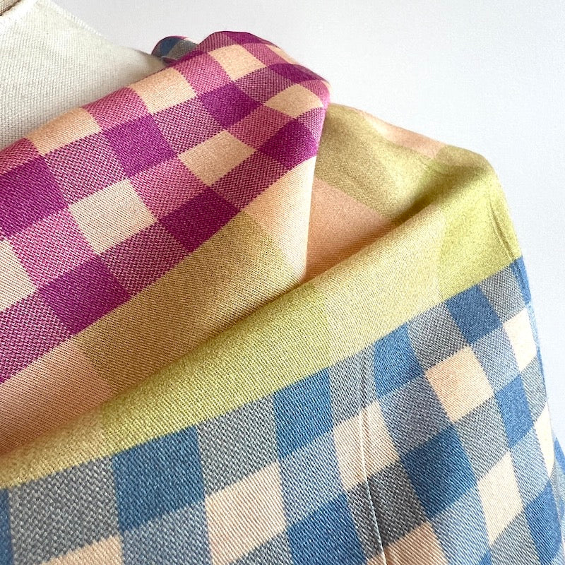 Fabric Godmother - Deadstock Viscose Lawn - Gingham