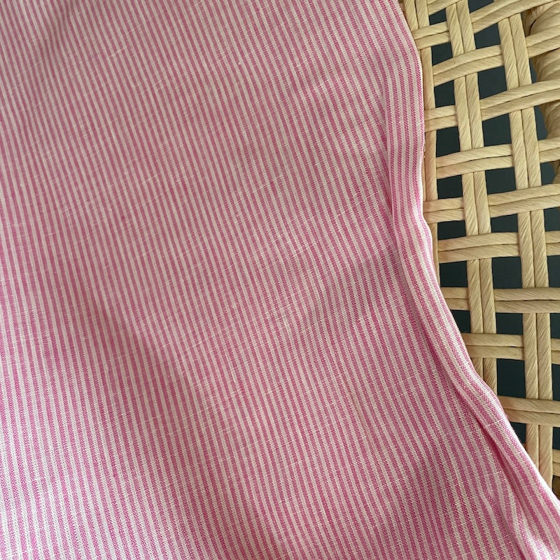 Irish Linen - Quintin Linen Stripes - Pink