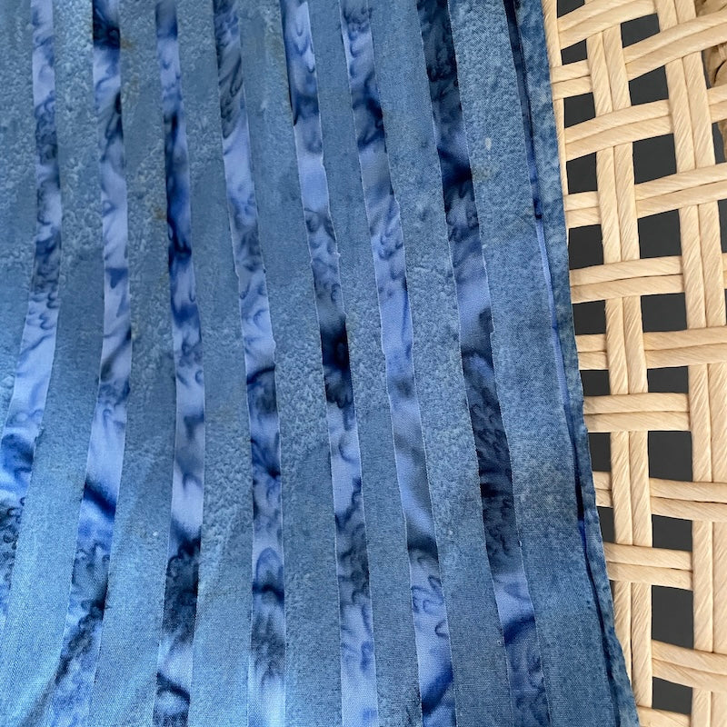Riley Blake - Batik - Elementals - Get in Line - Blueprint Matte