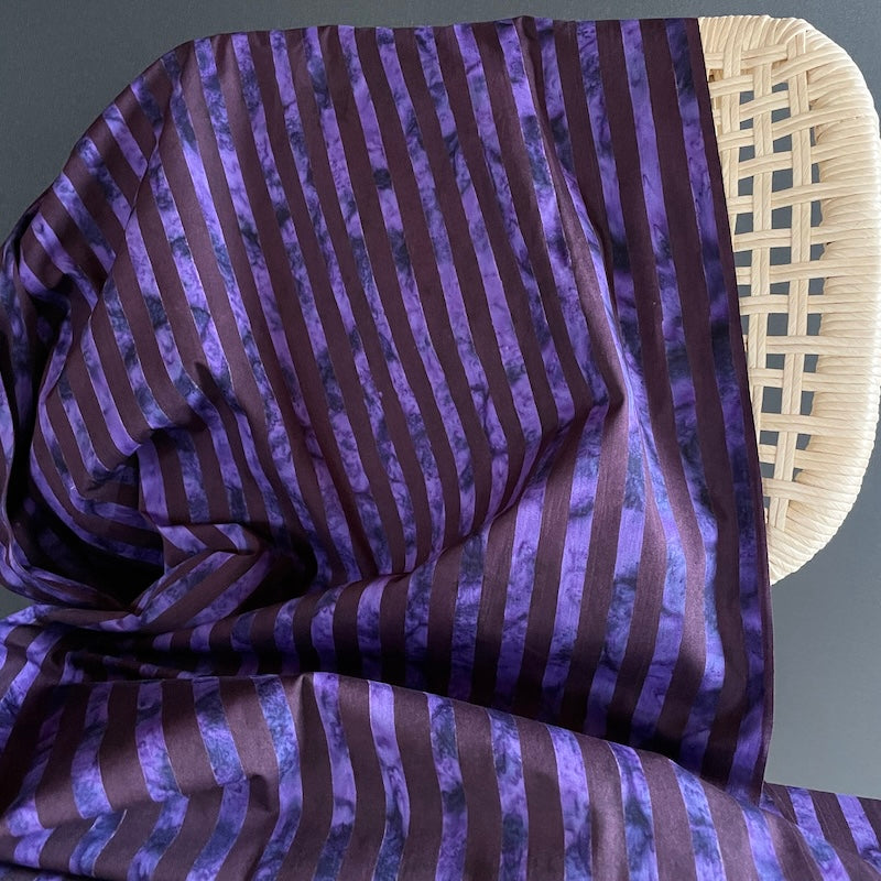 Riley Blake - Batik - Elementals - Get in Line - Plum Dressing