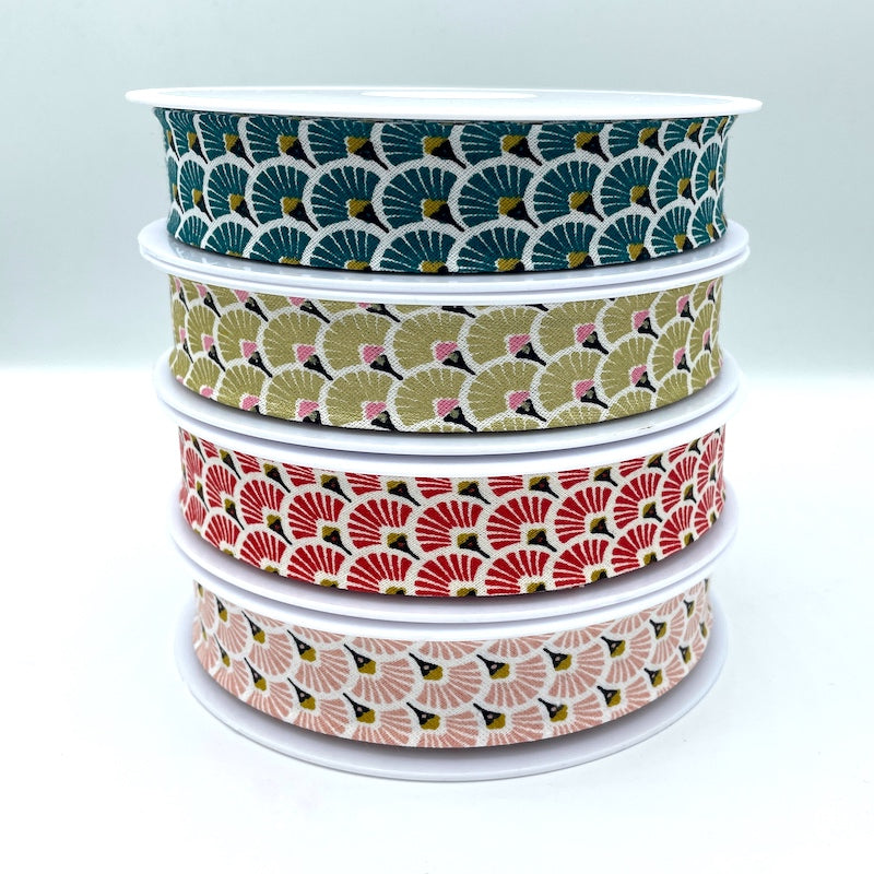 27MM Bias Tape - Fans - Various Colors