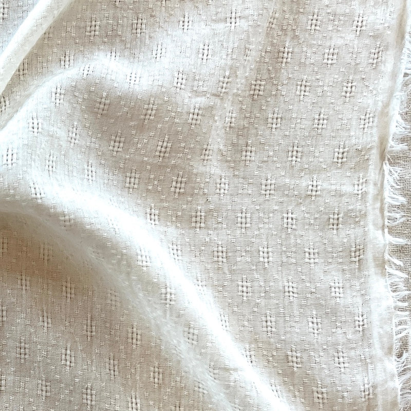 Deadstock - Textured Cotton Gauze - Cream