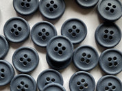 Textile Garden - Recycled Polyester Buttons - 15mm - Curved Matte - Various Colors