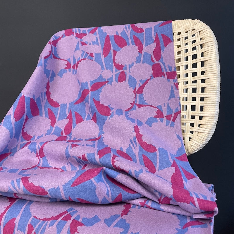 Anna Maria Textiles - Linen Cotton - Silhouette - Pompom - Grape