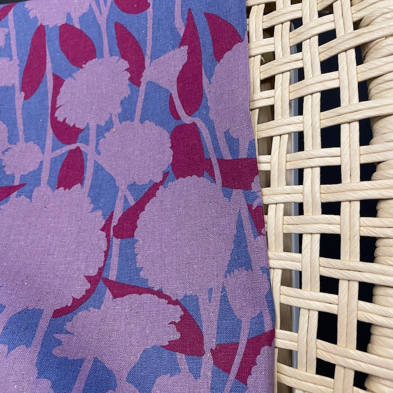 Anna Maria Textiles - Linen Cotton - Silhouette - Pompom - Grape