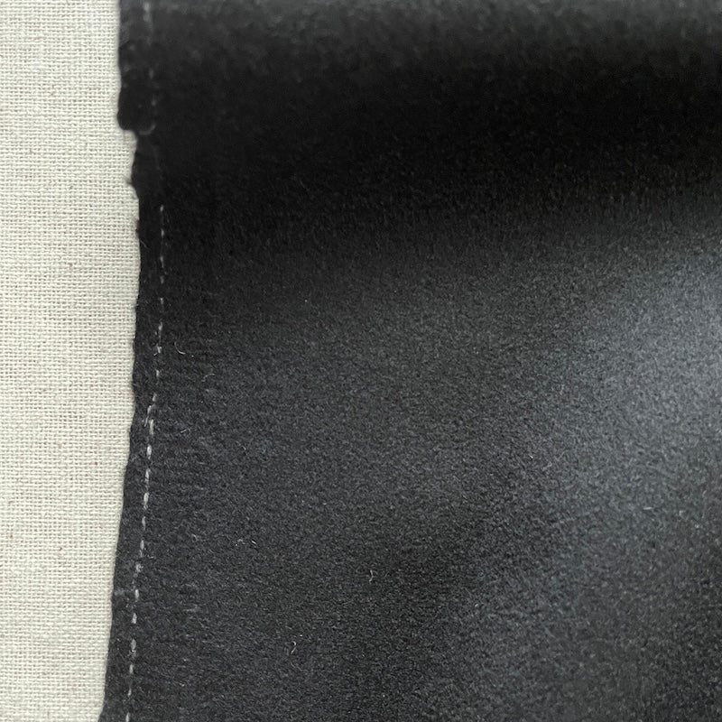 Cashmere Finished Wool Coating - Black