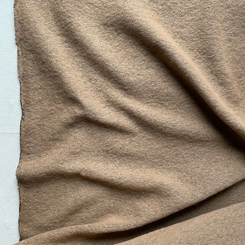 Boiled Wool - Double Faced - Camel and Espresso