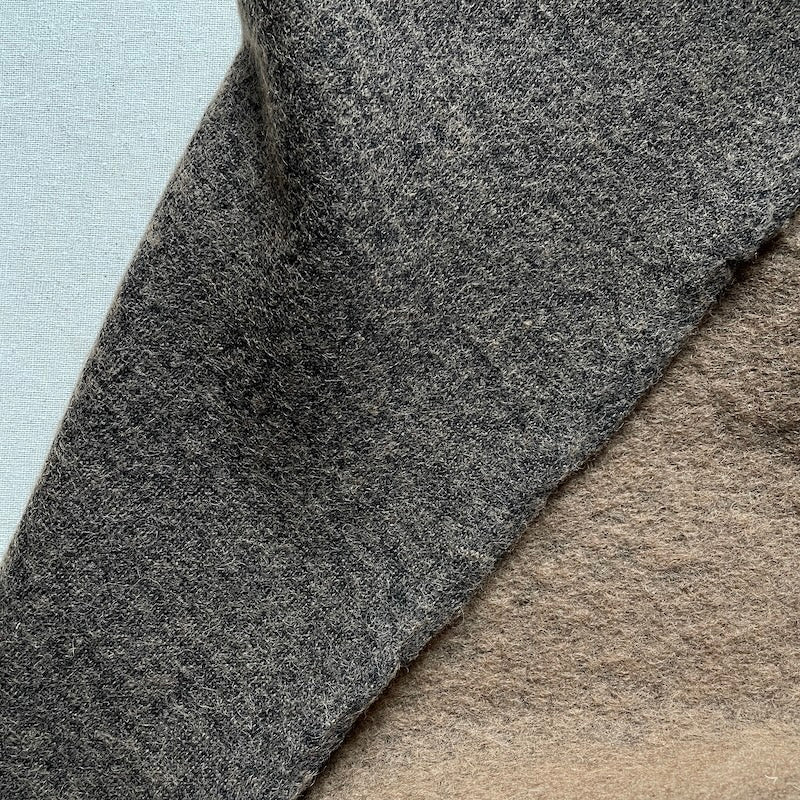 Boiled Wool - Double Faced - Camel and Espresso