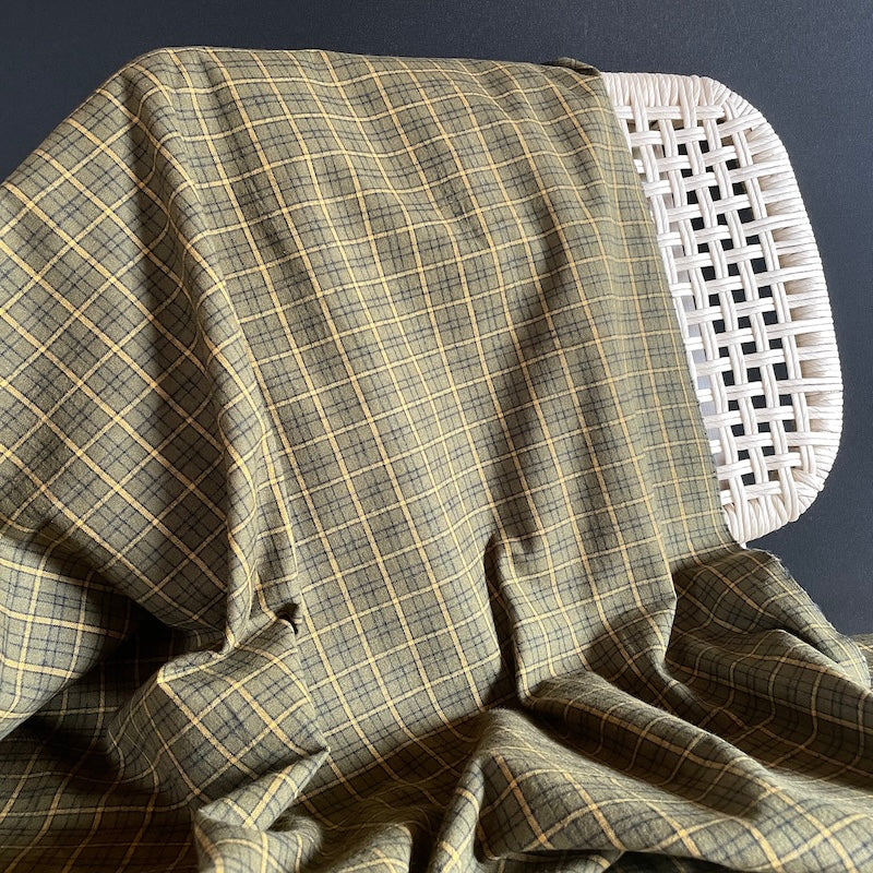 Diamond Textiles - Brushed Yarn-Dyed Cotton - Check - Olive