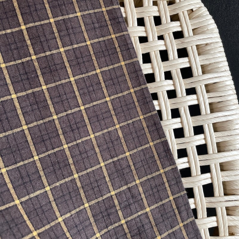 Diamond Textiles - Brushed Yarn-Dyed Cotton - Double Grid - Coffee