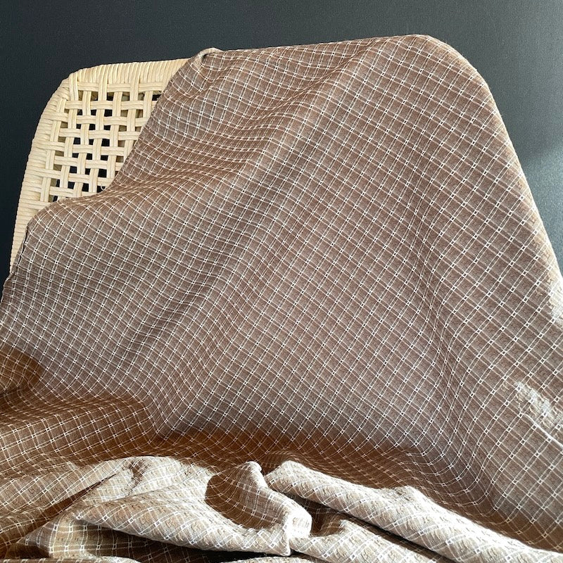 Diamond Textiles - Nikko Earth - Double Square - Coffee and Milk