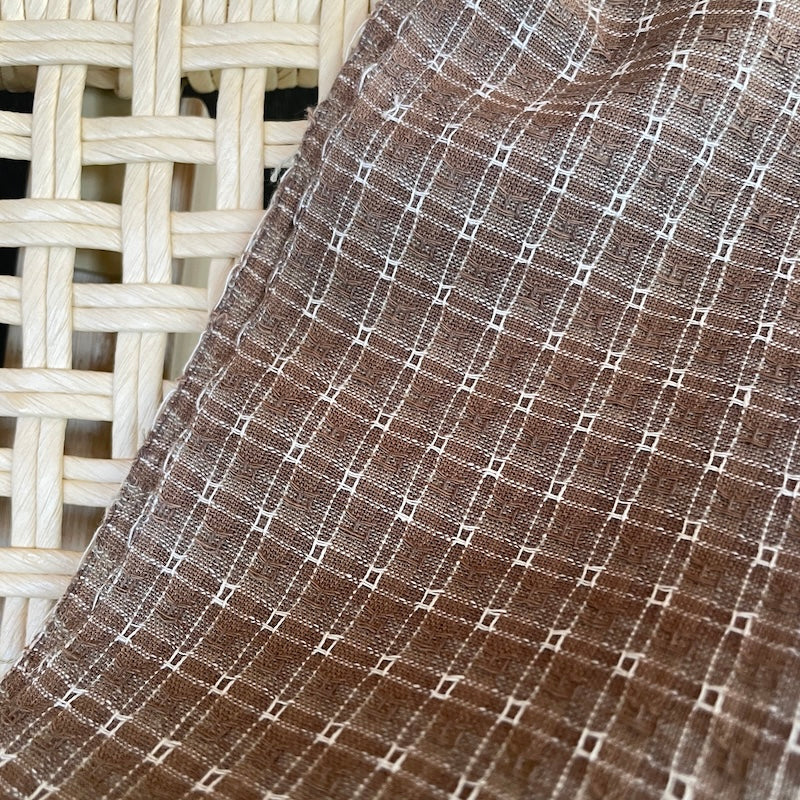 Diamond Textiles - Nikko Earth - Double Square - Coffee and Milk