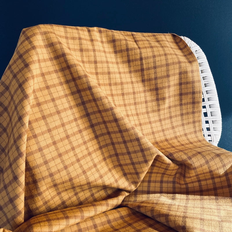 Diamond Textiles - Brushed Yarn-Dyed Cotton - Check - Butterscotch