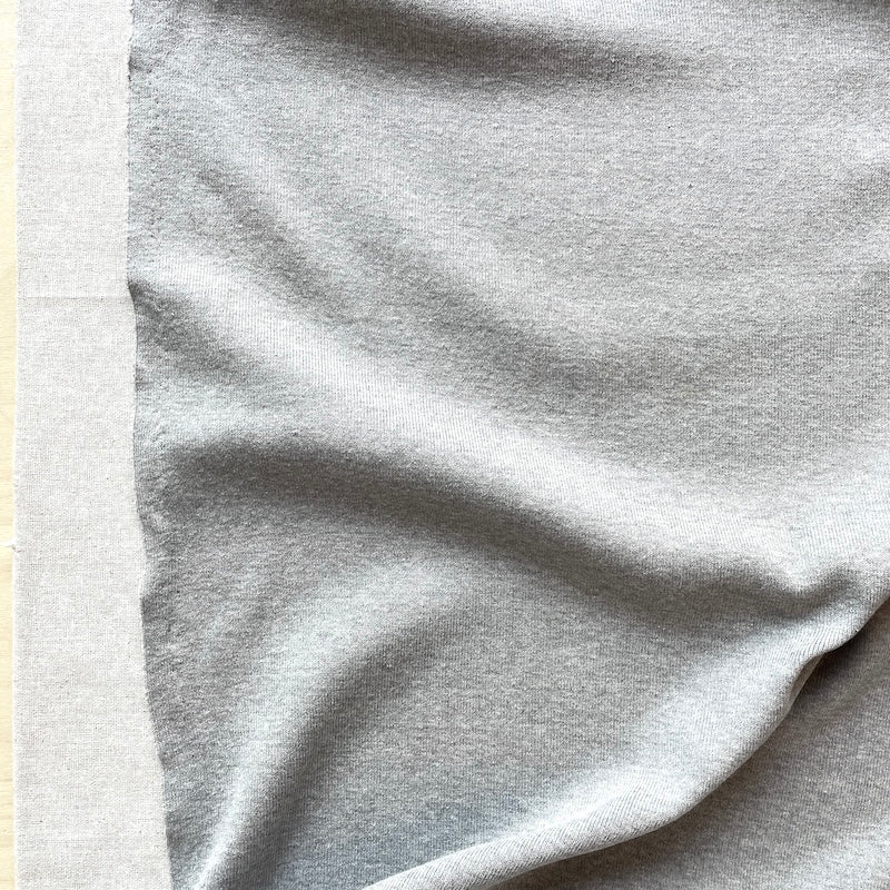 Deadstock - Cotton Rib Knit - Heather Gray