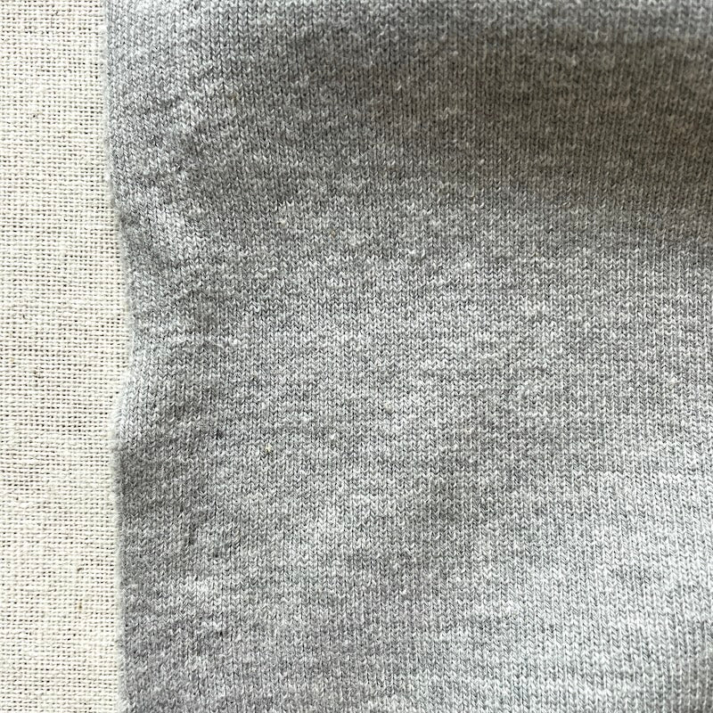 Deadstock - Cotton Rib Knit - Heather Gray