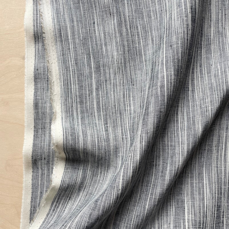 Deadstock - Linen - Streaky Black and Cream
