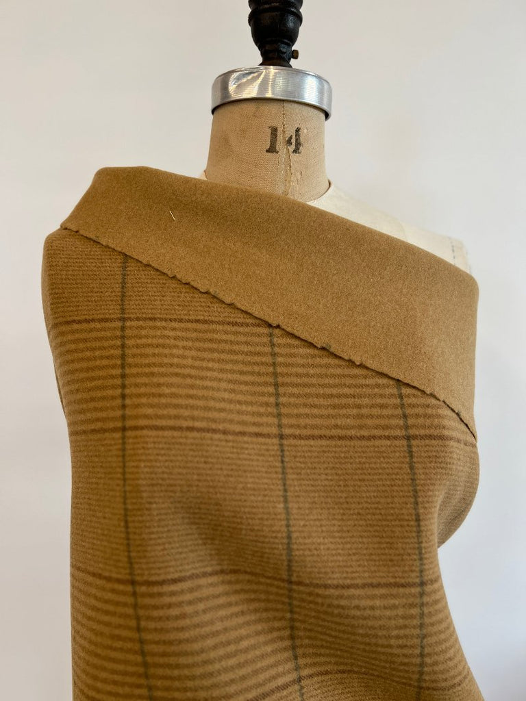 Burberry Wool Plaid Coating - Camel