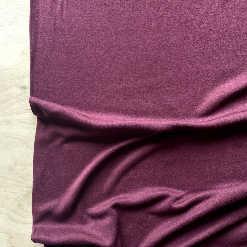 Deadstock - Organic Cotton Hemp Interlock - Burgundy
