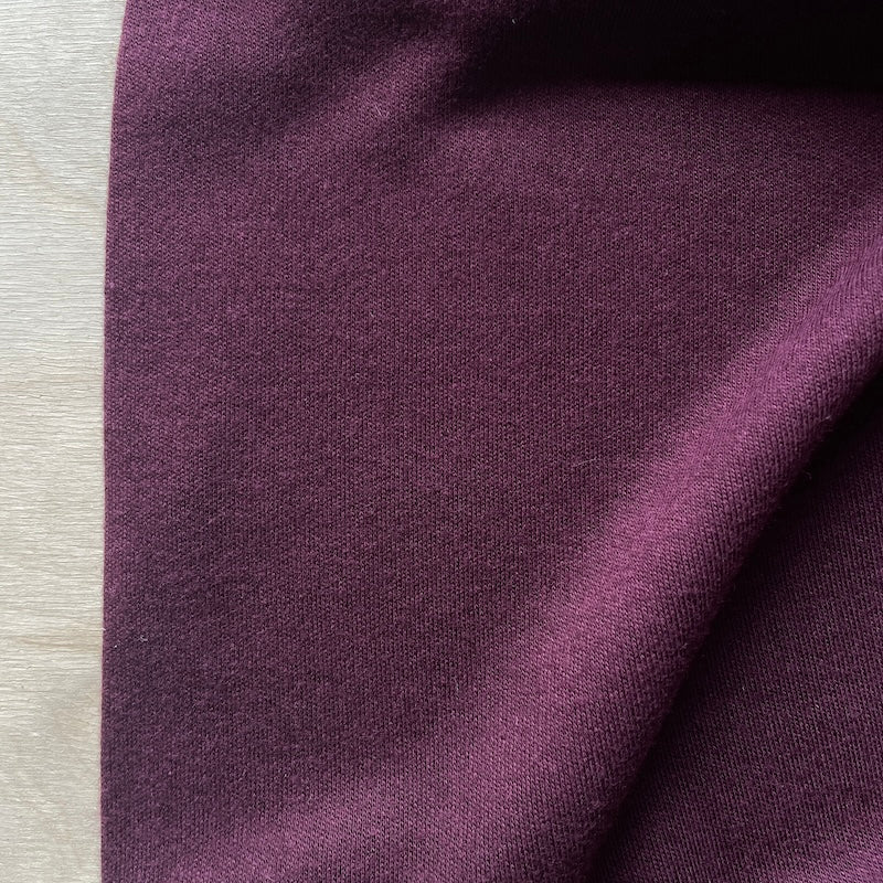 Deadstock - Organic Cotton Hemp Interlock - Burgundy
